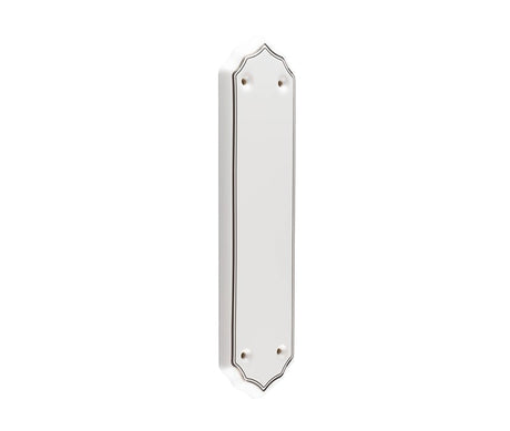 High quality image of Frelan - White Silverline Finger Plate 380 x 75mm | Sku. jc13 | available to order from Trade Door Handles in Kendal.