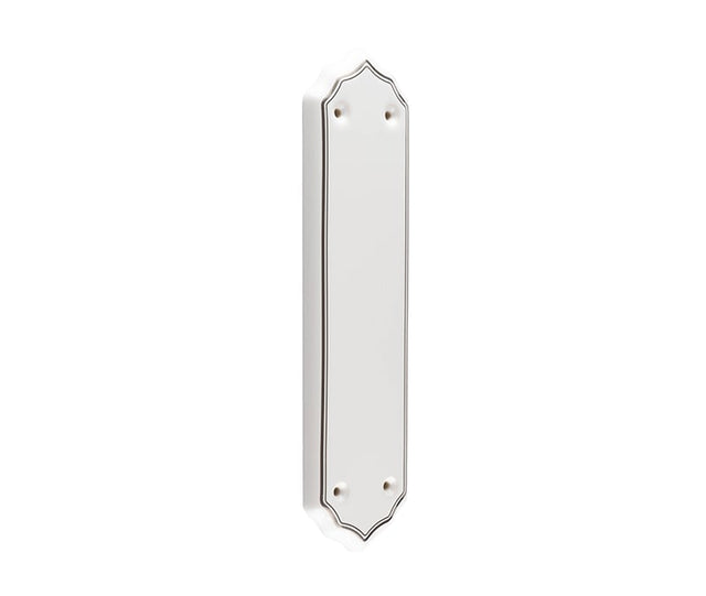 High quality image of Frelan - White Silverline Finger Plate 380 x 75mm | Sku. jc13 | available to order from Trade Door Handles in Kendal.