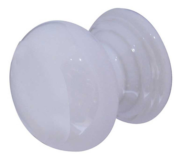 This is an image showing the Frelan - Porcelain 50mm Dia. Cabinet Knob - White available to order from Trade Door Handles in Kendal