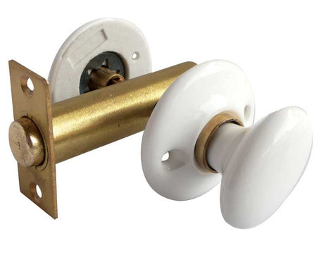 This is an image showing the Frelan - White Turn & Release without bolt available to order from Trade Door Handles in Kendal