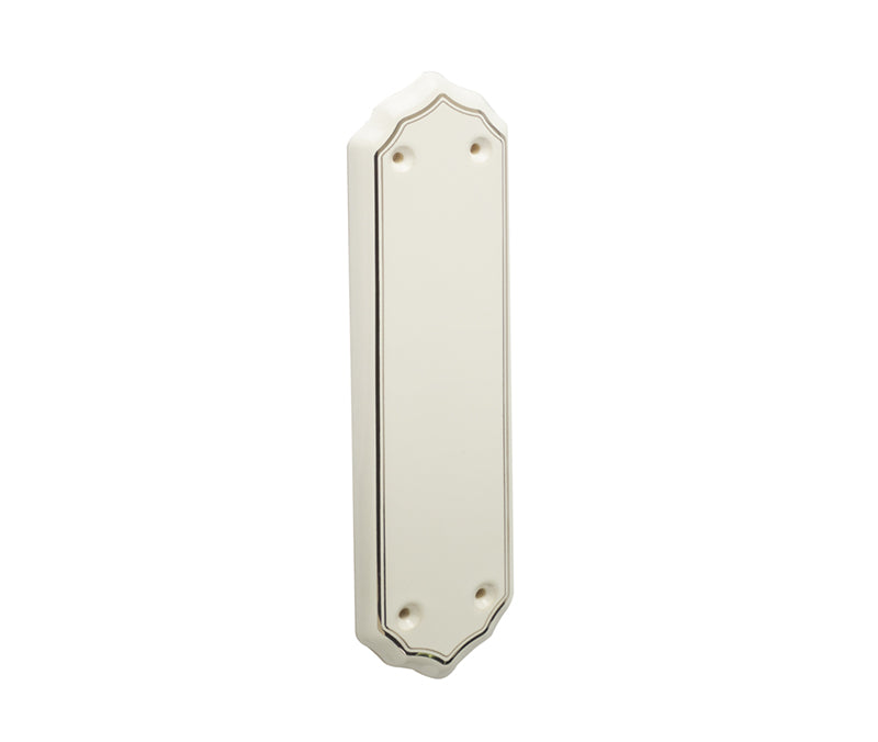 High quality image of Frelan - White Goldline Finger Plate 380 x 75mm | Sku. jc21 | available to order from Trade Door Handles in Kendal.