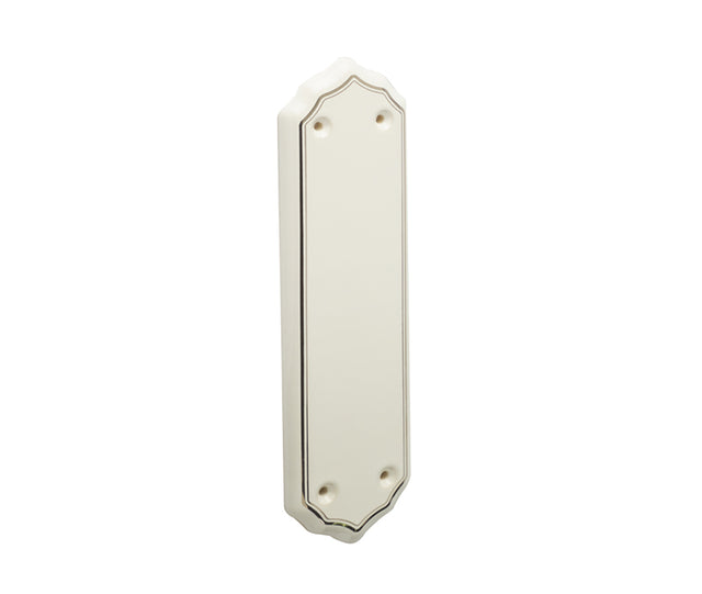 High quality image of Frelan - White Goldline Finger Plate 380 x 75mm | Sku. jc21 | available to order from Trade Door Handles in Kendal.
