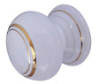 High quality image of Frelan - Porcelain 32mm Dia. Cabinet Knob - White/Gold Line | Sku. jc25 | available to order from Trade Door Handles in Kendal.