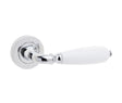 High quality image of Frelan - Oxford Handle on Rose Polished Chrome & White Porcelain Sku. JC6002PC