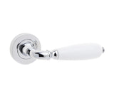 High quality image of Frelan - Oxford Handle on Rose Polished Chrome & White Porcelain Sku. JC6002PC