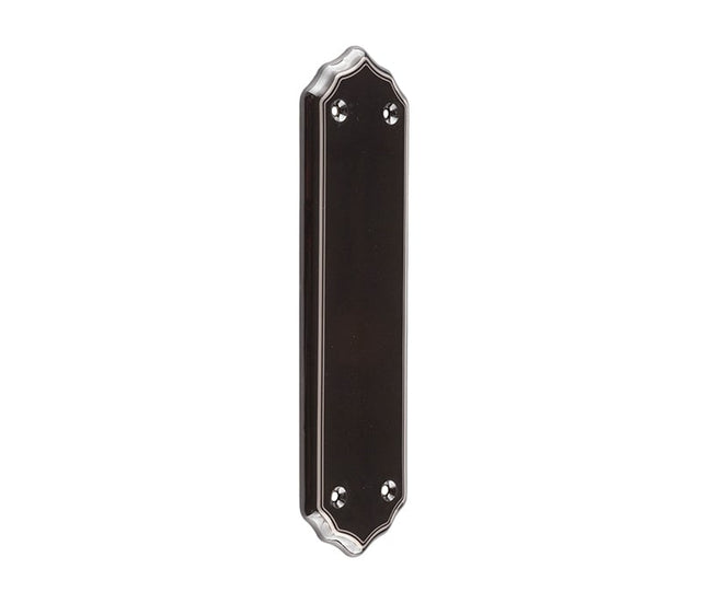High quality image of Frelan - Black Silverline Finger Plate 380 x 75mm | Sku. jc63 | available to order from Trade Door Handles in Kendal.