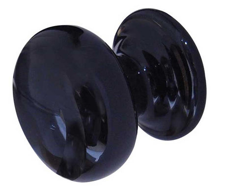 High quality image of Frelan - Porcelain 50mm Dia. Cabinet Knob - Black | Sku. jc66 | available to order from Trade Door Handles in Kendal.