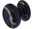 High quality image of Frelan - Porcelain 32mm Dia. Cabinet Knob - Black/Gold Line | Sku. jc75 | available to order from Trade Door Handles in Kendal.