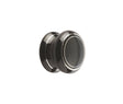 High quality image of Frelan - Porcelain 50mm Dia. Cabinet Knob - Black/Silver Line | Sku. jc86 | available to order from Trade Door Handles in Kendal.