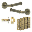 High quality image of Frelan - Complete Classic Door Handle Pack - Internal Doors - Antique Brass Sku. JE-A1B-AB