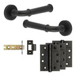 High quality image of Frelan - Complete Classic Door Handle Pack - Internal Doors - Black Sku. JE-A4A-MB