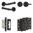 High quality image of Frelan - Complete Classic Door Handle Pack - Bathroom - Black Sku. JE-A5A2-MB