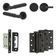 High quality image of Frelan - Complete Bloom Door Handle Pack - Bathroom - Black Sku. JE-B5A2-MB