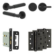 High quality image of Frelan - Complete Bloom Door Handle Pack - Bathroom - Black Sku. JE-B6A2-MB