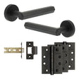 High quality image of Frelan - Complete Hex Door Handle Pack - Internal Doors - Black Sku. JE-C2A-MB