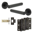 High quality image of Frelan - Complete Hex Door Handle Pack - Internal Doors - Black Sku. JE-C2B-MB