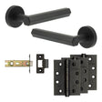 High quality image of Frelan - Complete Hex Door Handle Pack - Internal Doors - Black Sku. JE-C4A-MB