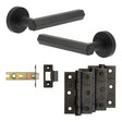 High quality image of Frelan - Complete Hex Door Handle Pack - Internal Doors - Black Sku. JE-C4B-MB