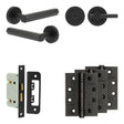High quality image of Frelan - Complete Hex Door Handle Pack - Bathroom - Black Sku. JE-C5A2-MB