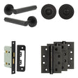 High quality image of Frelan - Complete Hex Door Handle Pack - Bathroom - Black Sku. JE-C5A3-MB