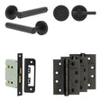 High quality image of Frelan - Complete Hex Door Handle Pack - Bathroom - Black Sku. JE-C6A2-MB