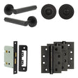 High quality image of Frelan - Complete Hex Door Handle Pack - Bathroom - Black Sku. JE-C6A3-MB