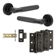 High quality image of Frelan - Complete Bari Door Handle Pack - Internal Doors - Black Sku. JE-D2B-MB