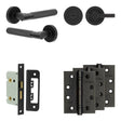 High quality image of Frelan - Complete Bari Door Handle Pack - Bathroom - Black Sku. JE-D5A1-MB