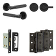 High quality image of Frelan - Complete Bari Door Handle Pack - Bathroom - Black Sku. JE-D5B1-MB
