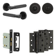 High quality image of Frelan - Complete Bari Door Handle Pack - Bathroom - Black Sku. JE-D6A3-MB