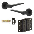 High quality image of Frelan - Complete Gio Door Handle Pack - Internal Doors - Black Sku. JE-E4B-MB