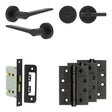 High quality image of Frelan - Complete Gio Door Handle Pack - Bathroom - Black Sku. JE-E5A2-MB