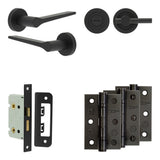 High quality image of Frelan - Complete Gio Door Handle Pack - Bathroom - Black Sku. JE-E5B2-MB