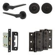 High quality image of Frelan - Complete Gio Door Handle Pack - Bathroom - Black Sku. JE-E5B3-MB