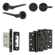 High quality image of Frelan - Complete Gio Door Handle Pack - Bathroom - Black Sku. JE-E6A2-MB