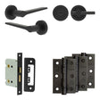High quality image of Frelan - Complete Gio Door Handle Pack - Bathroom - Black Sku. JE-E6B2-MB