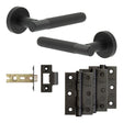 High quality image of Frelan - Complete Venice Door Handle Pack - Internal Doors - Black Sku. JE-F2B-MB