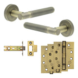 High quality image of Frelan - Complete Venice Door Handle Pack - Internal Doors - Antique Brass Sku. JE-F3A-AB