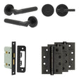 High quality image of Frelan - Complete Venice Door Handle Pack - Bathroom - Black Sku. JE-F5A2-MB