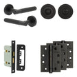 High quality image of Frelan - Complete Venice Door Handle Pack - Bathroom - Black Sku. JE-F5A3-MB