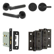 High quality image of Frelan - Complete Venice Door Handle Pack - Bathroom - Black Sku. JE-F6B2-MB