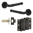 High quality image of Frelan - Complete Midtown Door Handle Pack - Internal Doors - Black Sku. JE-G2B-MB