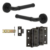 High quality image of Frelan - Complete Midtown Door Handle Pack - Internal Doors - Black Sku. JE-G4B-MB