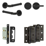 High quality image of Frelan - Complete Midtown Door Handle Pack - Bathroom - Black Sku. JE-G5B2-MB