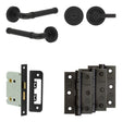 High quality image of Frelan - Complete Midtown Door Handle Pack - Bathroom - Black Sku. JE-G6B1-MB