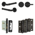 High quality image of Frelan - Complete Midtown Door Handle Pack - Bathroom - Black Sku. JE-G6B2-MB