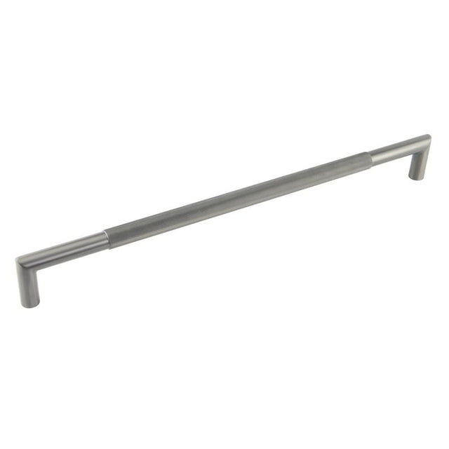 This is an image showing the Frelan - GM Mitred Diamond Knurled Pull Handle 600x25mm B/T 316g PVD available to order from Trade Door Handles in Kendal