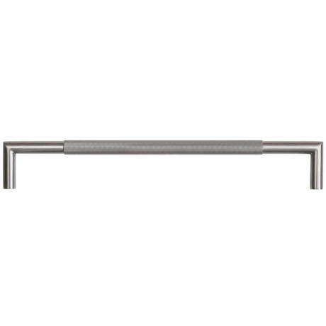 This is an image showing the Frelan - 425x20mm GM Mitred B/T Linear Knurled Pull Handle 304g available to order from Trade Door Handles in Kendal