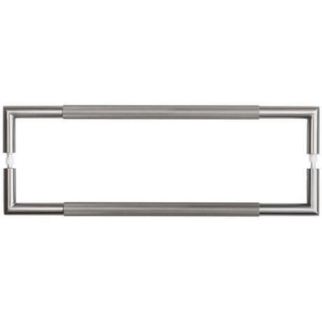 This is an image showing the Frelan - 425x20mm GM Mitred B/B Linear Knurled Pull Handle 304g available to order from Trade Door Handles in Kendal