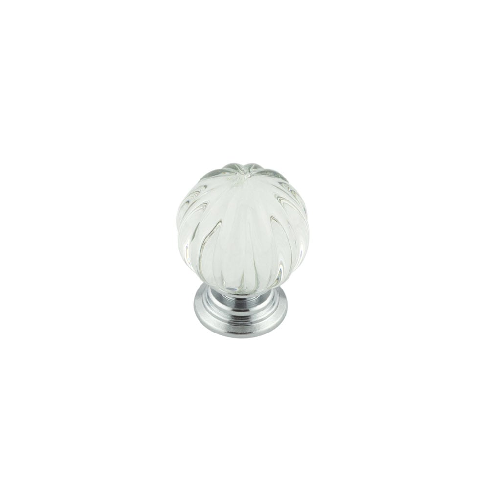 This is an image showing the Frelan - 25mm Polished Chrome Pumpkin Ball Cupboard Knob available to order from Trade Door Handles in Kendal